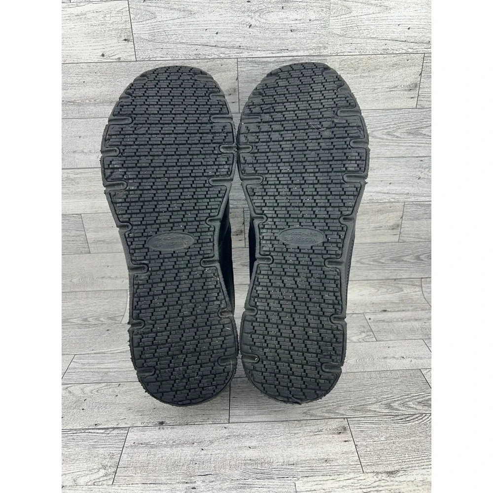 Skechers Work Slip Resistant EH Black‎ Memory Foam Leather Shoes Men US 13